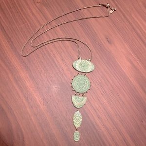 Lucky Brand long gold necklace